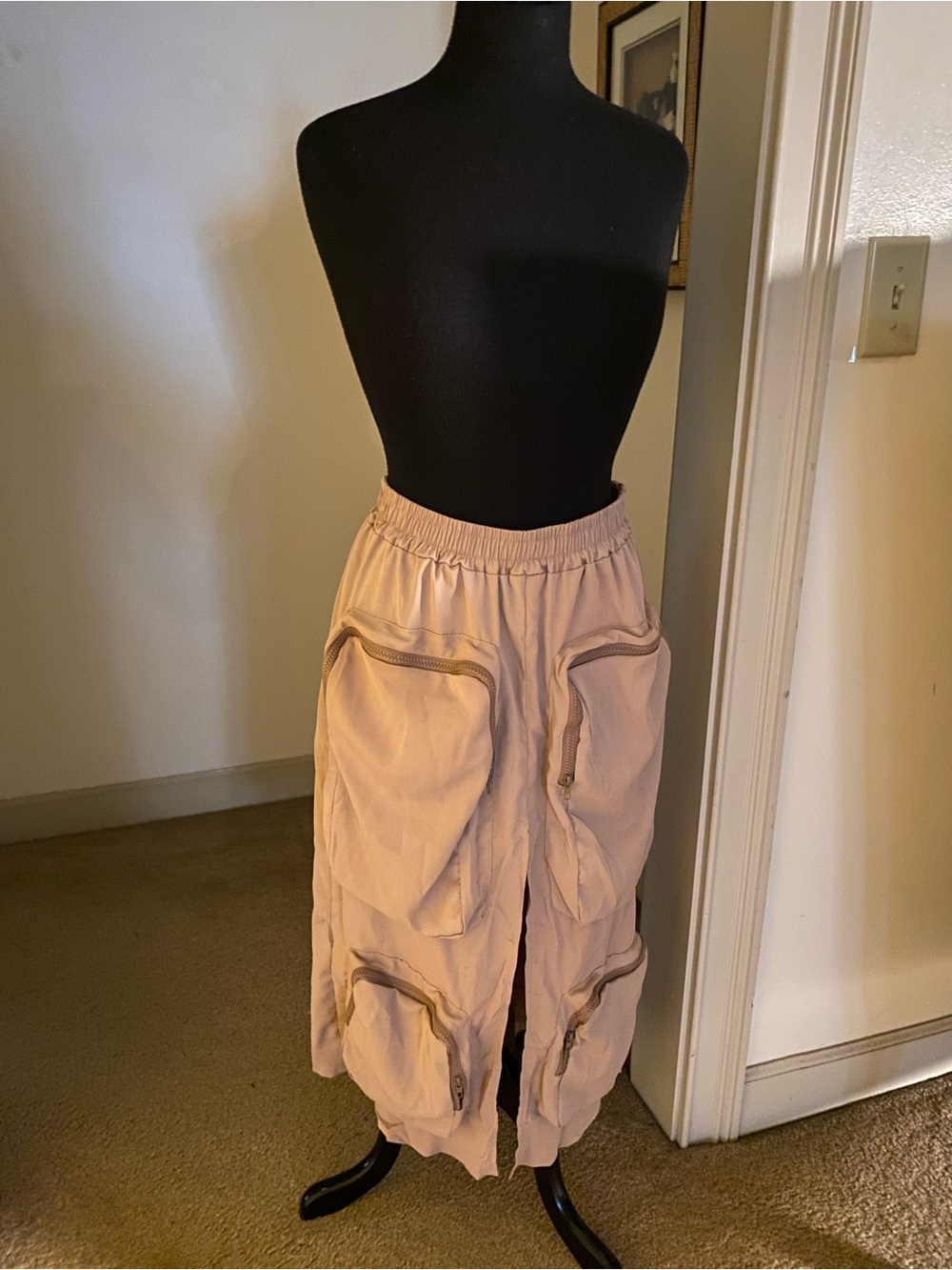 Tan Cargo Skirt